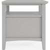 Gemma Square End Table with Drawer & Open Shelf | Gray Mahogany Wood 24"