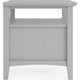 Gemma Square End Table with Drawer & Open Shelf | Gray Mahogany Wood 24"