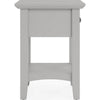 Gemma Square Drink Table | Drawer & Shelf | Gray Mahogany Wood 22"