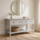 Gemma Console Table | Drawers & Shelf Storage | Gray Mahogany Wood 60"