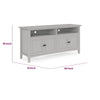 Gemma TV St& Entertainment Console with 4 Doors | Gray Wood 64"