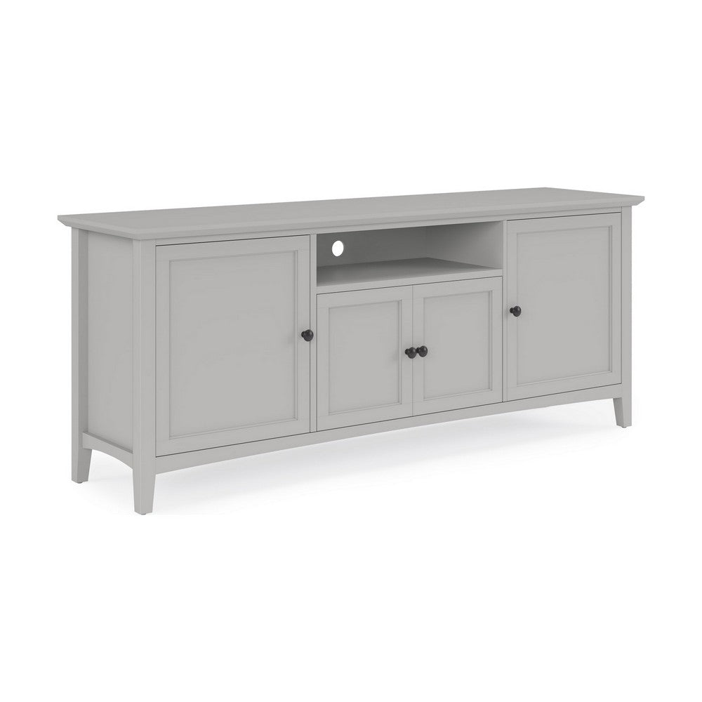 Gemma TV St& Entertainment Console with Storage | Gray Wood 74"