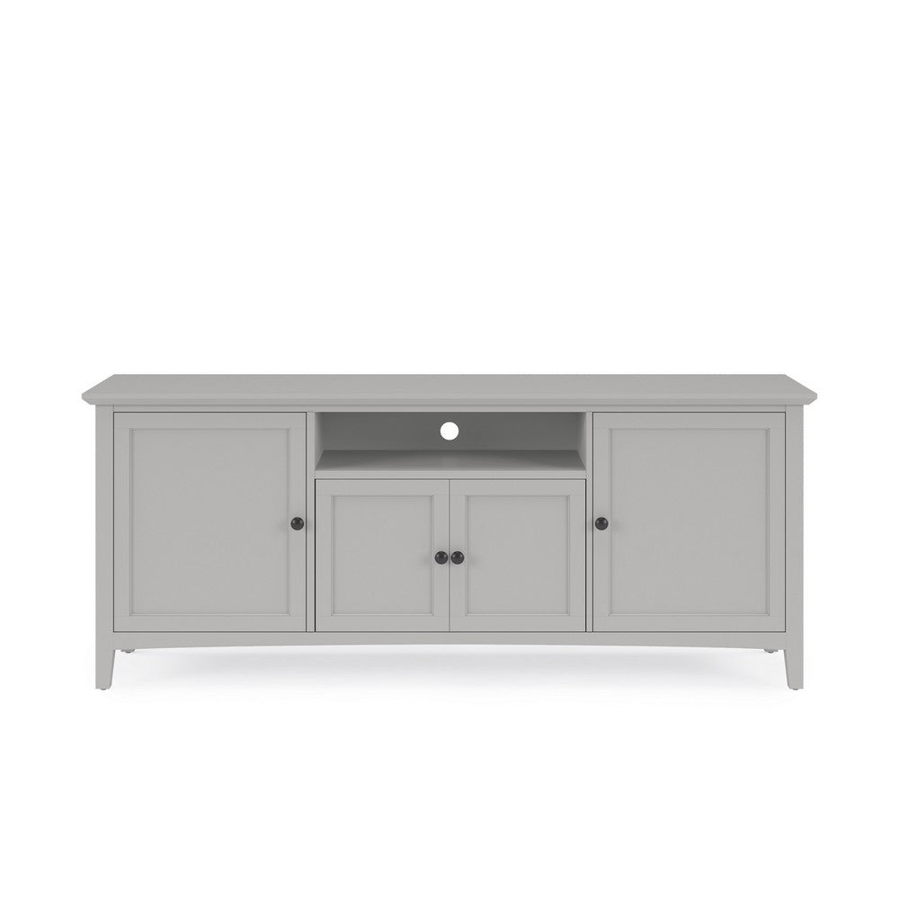 Gemma TV St& Entertainment Console with Storage | Gray Wood 74"