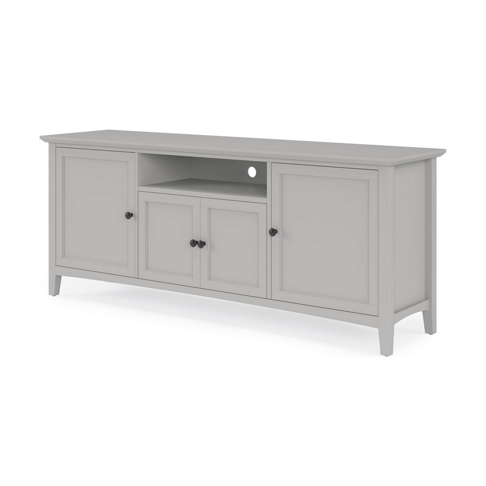 Gemma TV St& Entertainment Console with Storage | Gray Wood 74"