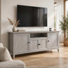 Gemma TV St& Entertainment Console with Storage | Gray Wood 74"