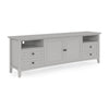 Gemma TV St& Entertainment Console | Doors & Drawers | Gray Wood 84"
