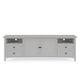 Gemma TV St& Entertainment Console | Doors & Drawers | Gray Wood 84"