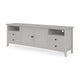Gemma TV St& Entertainment Console | Doors & Drawers | Gray Wood 84"