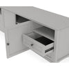 Gemma TV St& Entertainment Console | Doors & Drawers | Gray Wood 84"