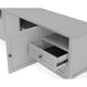 Gemma TV St& Entertainment Console | Doors & Drawers | Gray Wood 84"