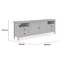 Gemma TV St& Entertainment Console | Doors & Drawers | Gray Wood 84"