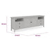 Gemma TV St& Entertainment Console | Doors & Drawers | Gray Wood 84"