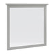 Gemma Wall Dresser Mirror | Crown Moldings | Beveled Glass | Gray Wood 36x41