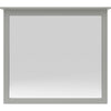 Gemma Wall Dresser Mirror | Crown Moldings | Beveled Glass | Gray Wood 36x41