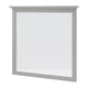 Gemma Wall Dresser Mirror | Crown Moldings | Beveled Glass | Gray Wood 36x41