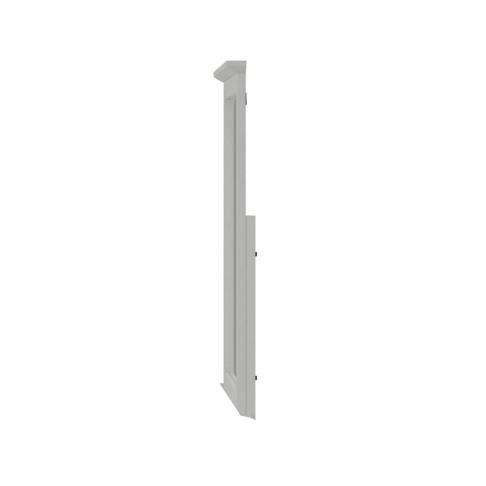 Gemma Wall Dresser Mirror | Crown Moldings | Beveled Glass | Gray Wood 36x41