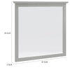 Gemma Wall Dresser Mirror | Crown Moldings | Beveled Glass | Gray Wood 36x41