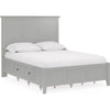 Gemma Platform Storage Bed with 4 Drawers | Panel Detailing | Gray Wood