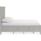 Gemma Platform Storage Bed with 4 Drawers | Panel Detailing | Gray Wood