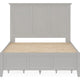 Gemma Platform Storage Bed with 4 Drawers | Panel Detailing | Gray Wood
