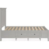 Gemma Platform Storage Bed with 4 Drawers | Panel Detailing | Gray Wood
