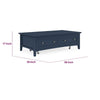 Gemma Coffee Table with 2 Drawers & Casters | Blue Mahogany Wood 55"
