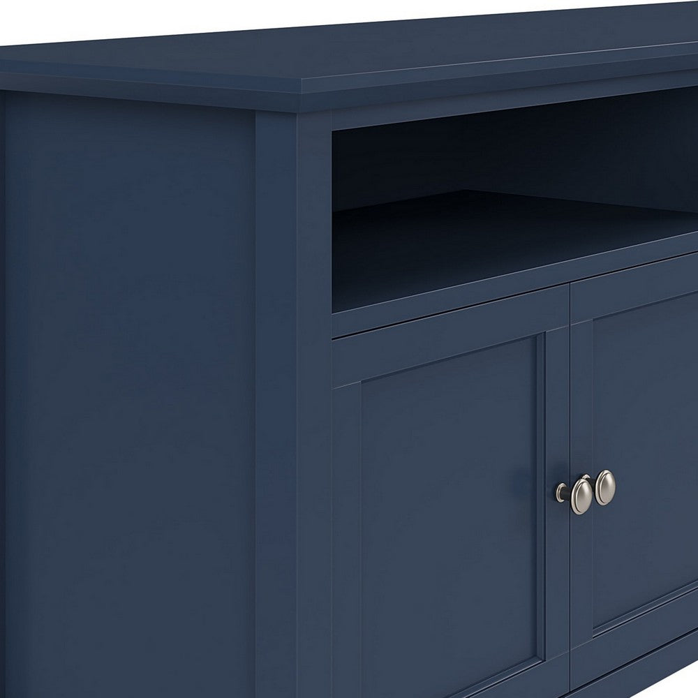 Gemma TV St& Entertainment Console with 4 Doors | Blue Wood 64"