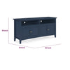 Gemma TV St& Entertainment Console with 4 Doors | Blue Wood 64"