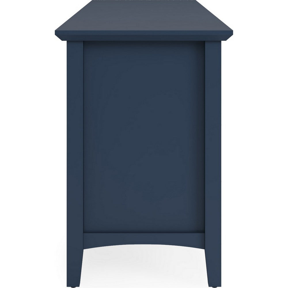 Gemma TV St& Entertainment Console | Doors & Drawers | Blue Wood 84"