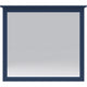 Gemma Wall Dresser Mirror | Crown Moldings | Beveled Glass | Blue Wood 36x41