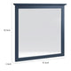 Gemma Wall Dresser Mirror | Crown Moldings | Beveled Glass | Blue Wood 36x41