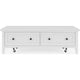 Gemma Coffee Table with 2 Drawers and Casters | White Mahogany Wood 55"