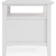 Gemma Square End Table with Drawer & Open Shelf | White Mahogany Wood 24"