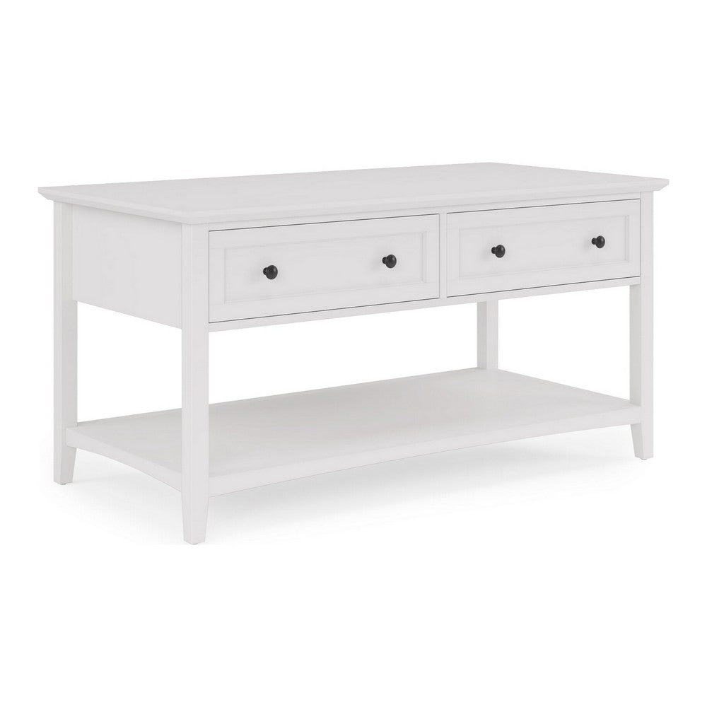 Gemma Console Table | Drawers & Shelf Storage | White Mahogany Wood 60"