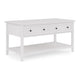 Gemma Console Table | Drawers & Shelf Storage | White Mahogany Wood 60"