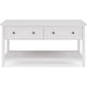 Gemma Console Table | Drawers & Shelf Storage | White Mahogany Wood 60"