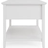 Gemma Console Table | Drawers & Shelf Storage | White Mahogany Wood 60"