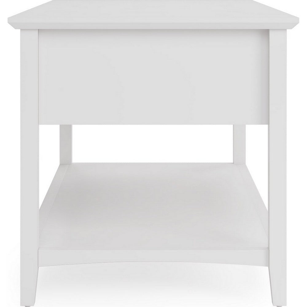Gemma Console Table | Drawers & Shelf Storage | White Mahogany Wood 60"