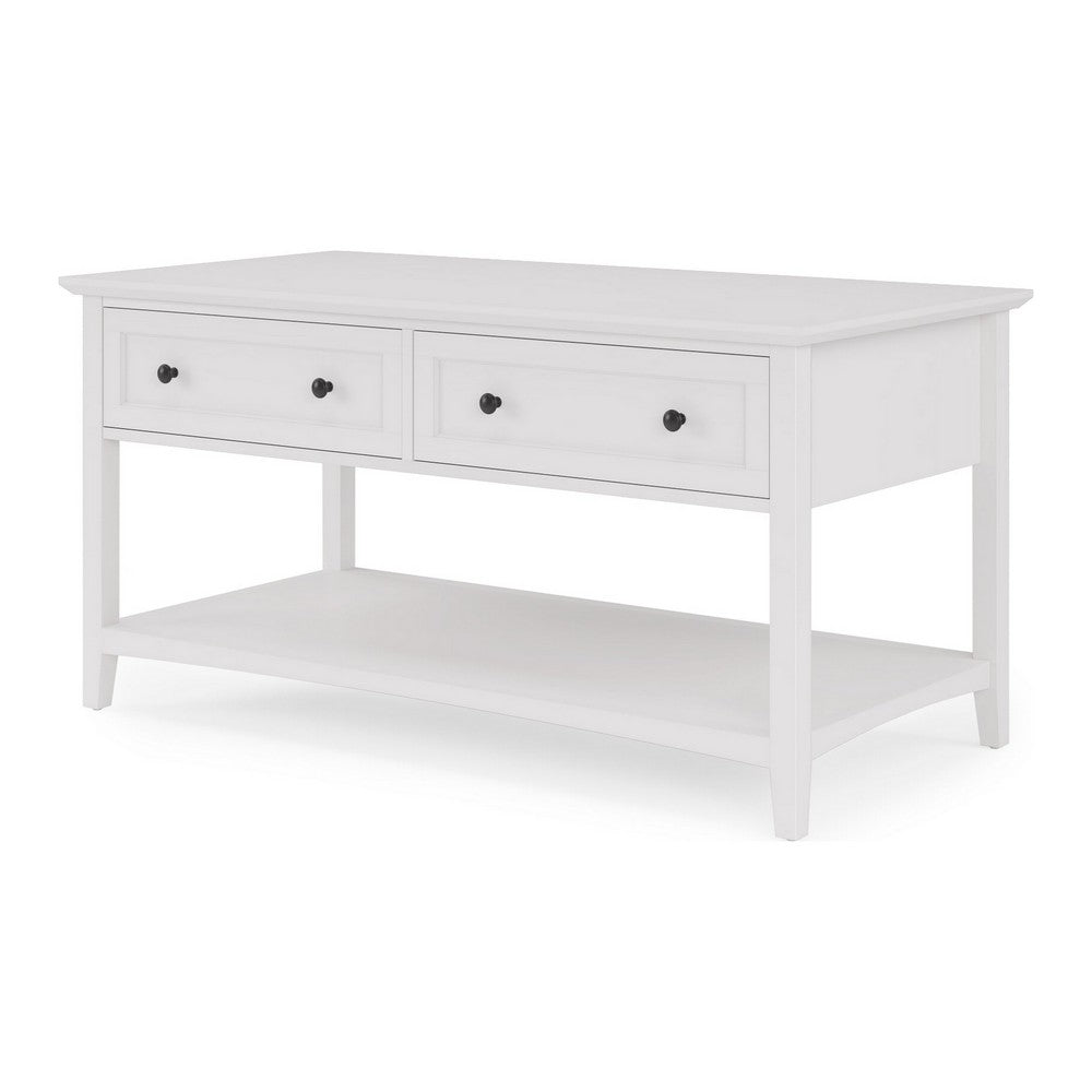 Gemma Console Table | Drawers & Shelf Storage | White Mahogany Wood 60"