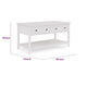 Gemma Console Table | Drawers & Shelf Storage | White Mahogany Wood 60"