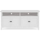 Gemma TV St& Entertainment Console with 4 Doors | White Wood 64"