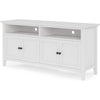 Gemma TV St& Entertainment Console with 4 Doors | White Wood 64"