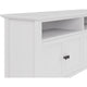 Gemma TV St& Entertainment Console with 4 Doors | White Wood 64"