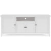 Gemma TV St& Entertainment Console with Storage | White Wood 74"
