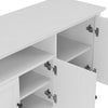Gemma TV St& Entertainment Console with Storage | White Wood 74"