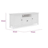 Gemma TV St& Entertainment Console with Storage | White Wood 74"