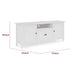 Gemma TV St& Entertainment Console with Storage | White Wood 74"