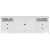 Gemma TV St& Entertainment Console | Doors & Drawers | White Wood 84"