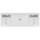 Gemma TV St& Entertainment Console | Doors & Drawers | White Wood 84"