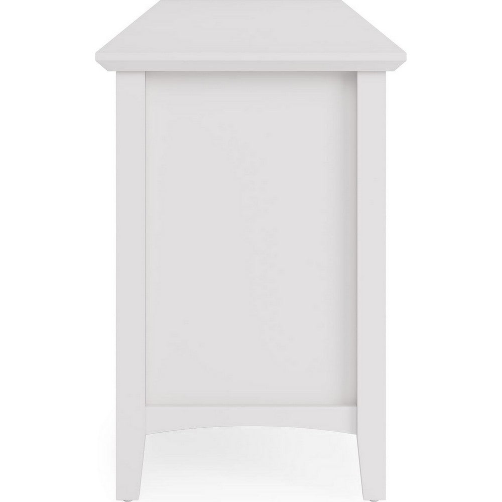 Gemma TV St& Entertainment Console | Doors & Drawers | White Wood 84"